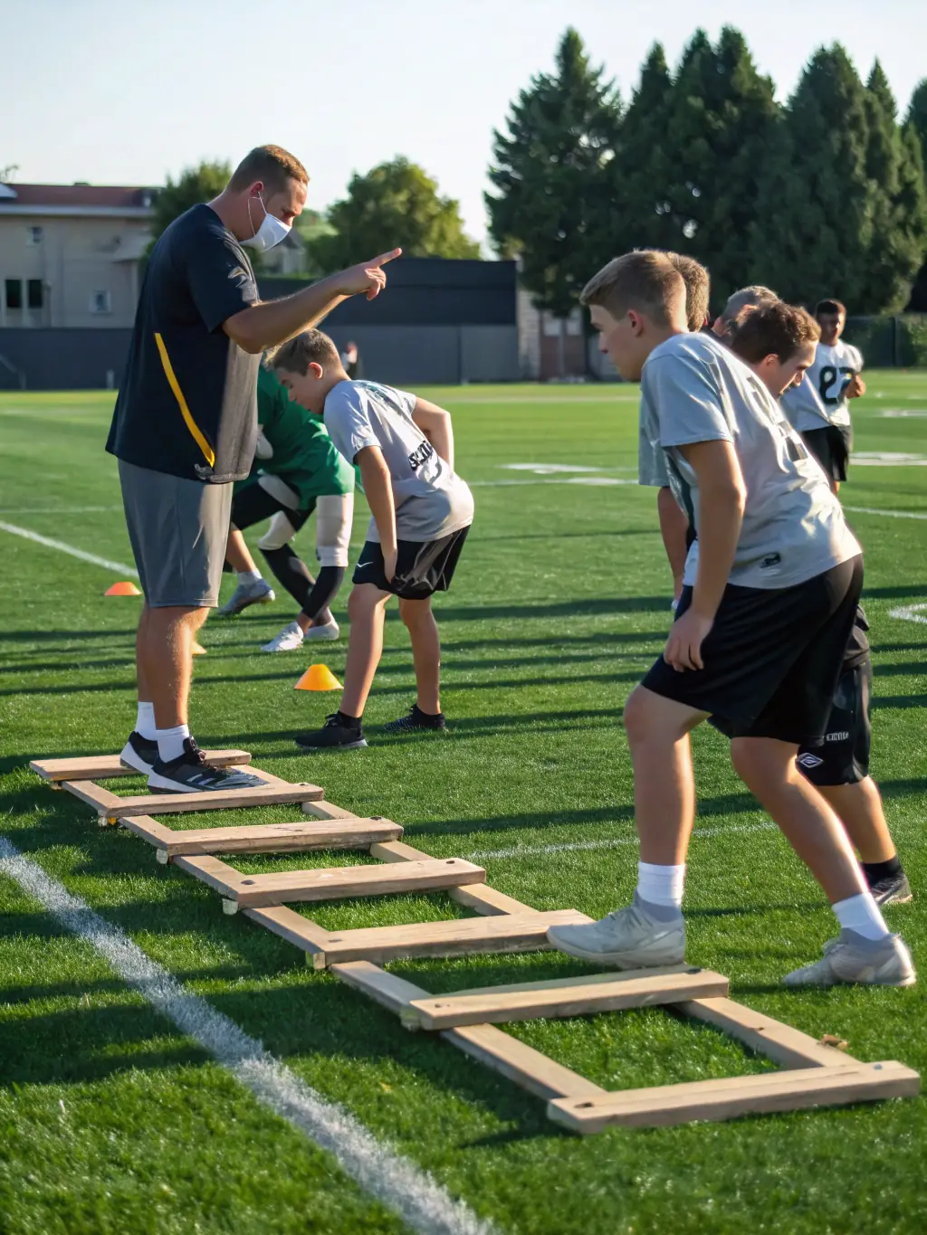 Image of advanced players engaged in a high-intensity training session at AUSPS, focusing on tactical strategies and advanced techniques.